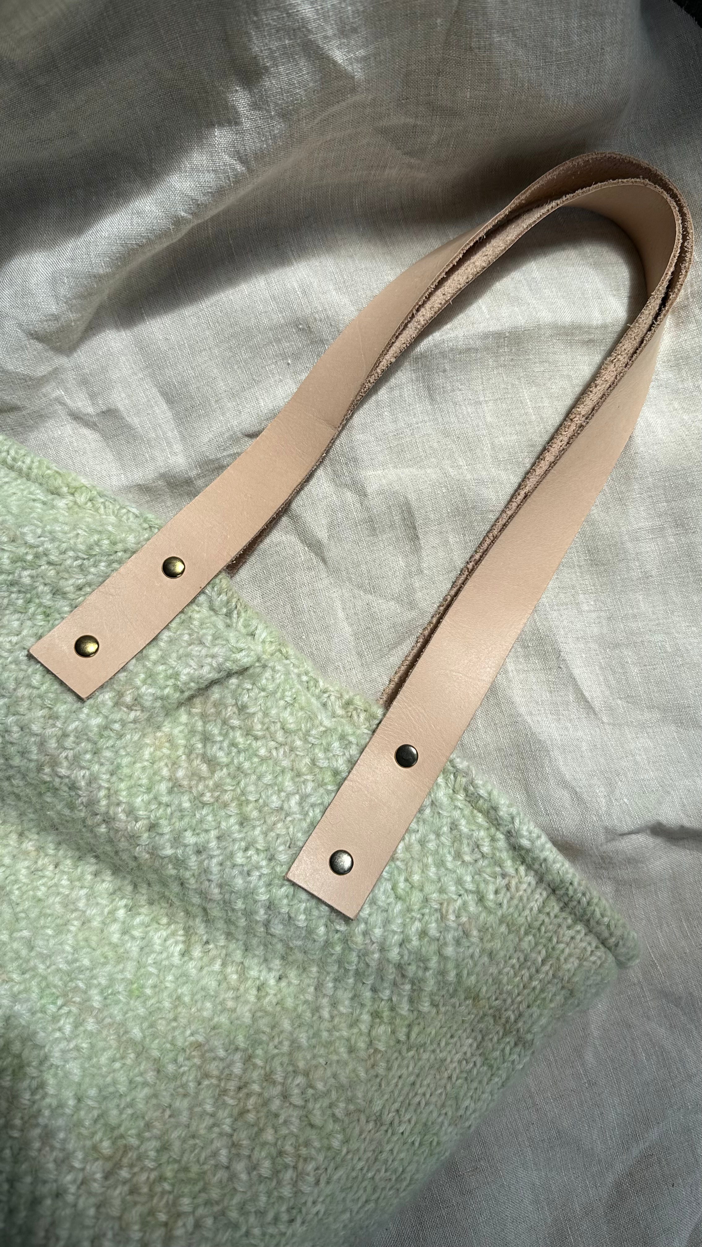 Set of two vegetable-tanned leather straps for bags, furniture, or crafts.
