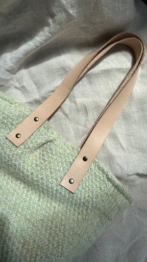 Set of two vegetable-tanned leather straps for bags, furniture, or crafts.
