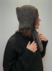 charcoal black vintage adult bonnet
