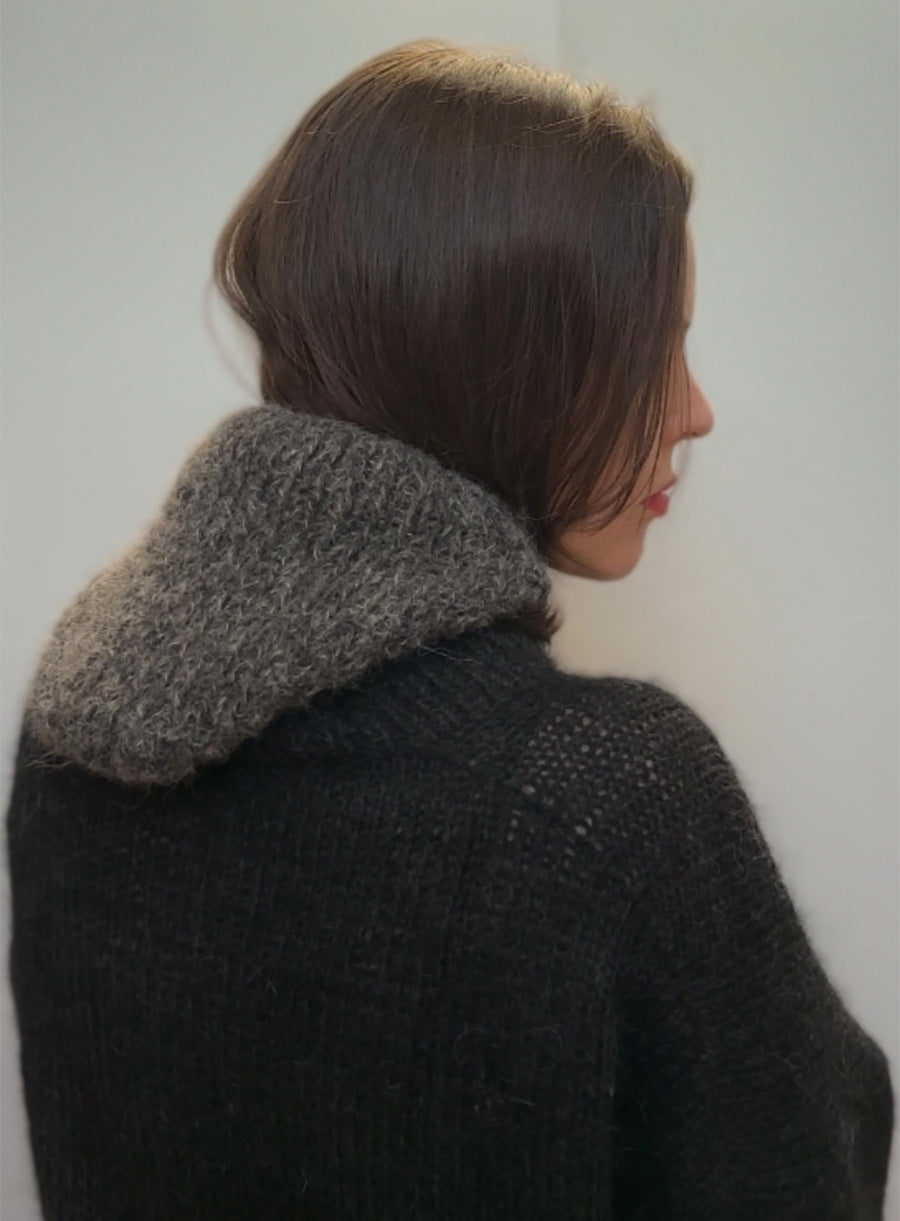 dark gray mohair hat