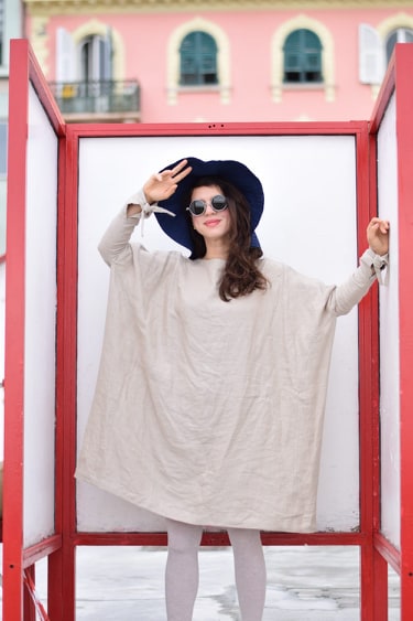 LINEN KIMONO DRESS