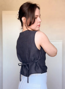 LINEN TIE TEE