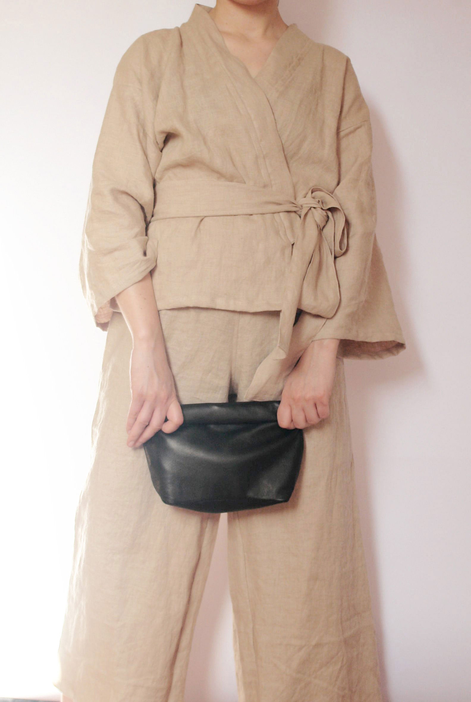 Beige Linen Kimono Jacket – Lightweight, Breathable, and Elegant Women's Outerwear