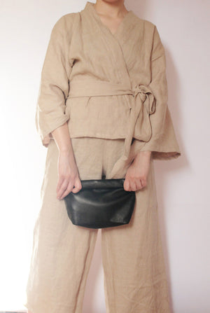 Beige Linen Kimono Jacket – Lightweight, Breathable, and Elegant Women's Outerwear