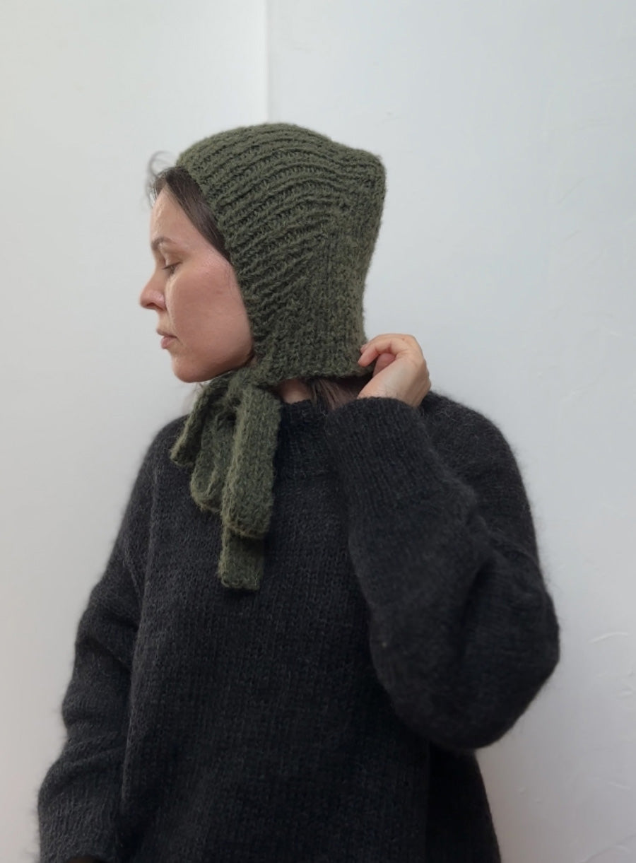 vintage knitted bonnet