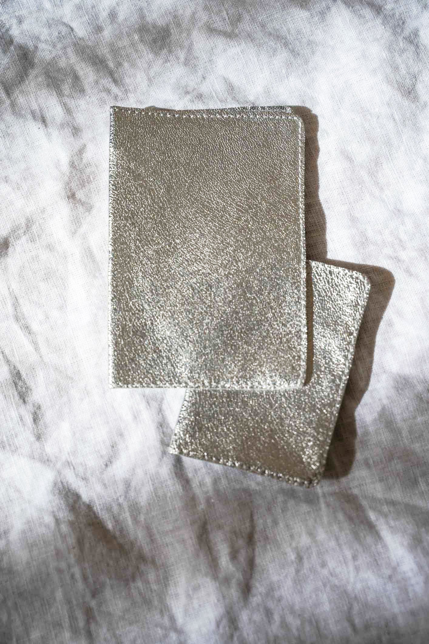 silver leather passport cover