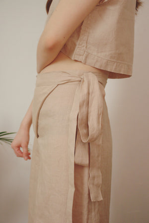 slow fashion linen brand pants